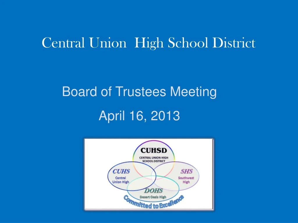 central union high school district