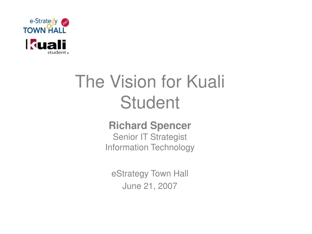 the vision for kuali student