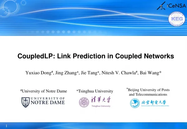 CoupledLP : Link Prediction in Coupled Networks