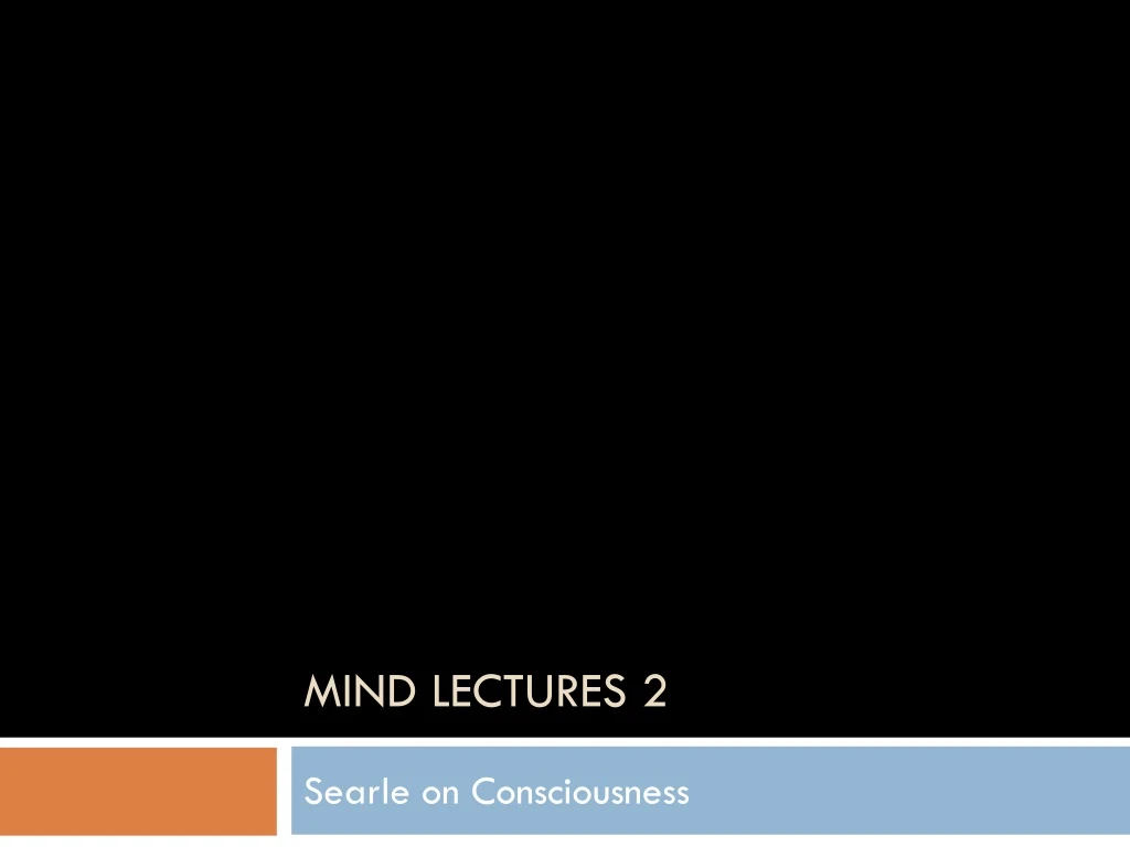 mind lectures 2