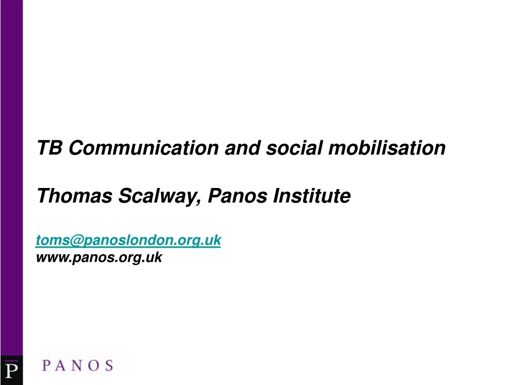 tb communication and social mobilisation thomas