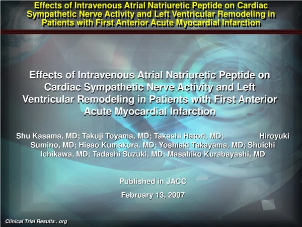 Kasama et al. JACC. 2007 Feb 13; 49(6):667-74 .