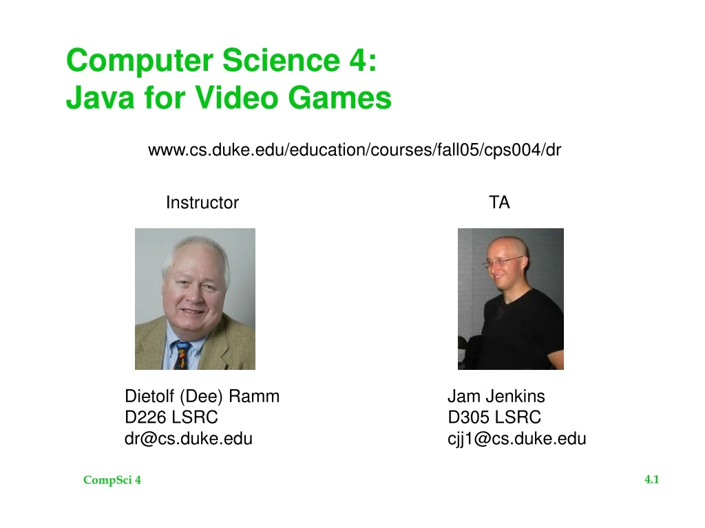 computer science 4 java for video games