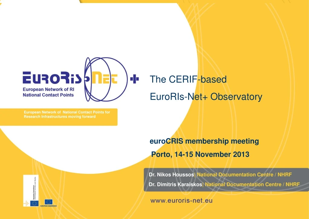 the cerif based euroris net observatory eurocris