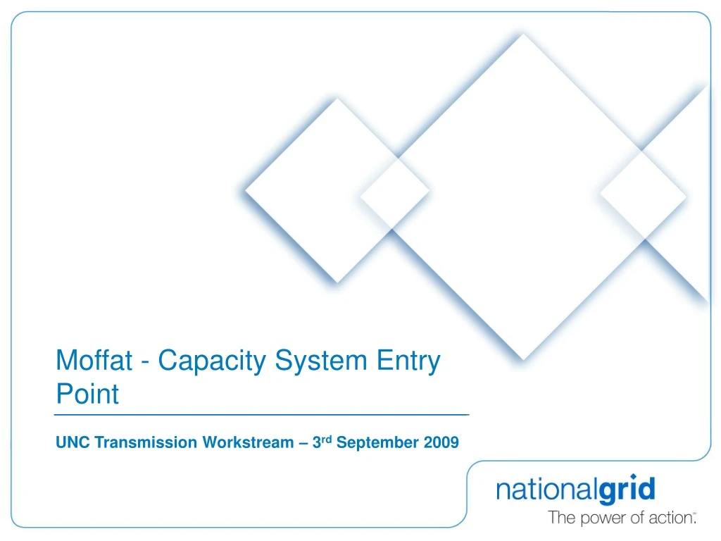 moffat capacity system entry point