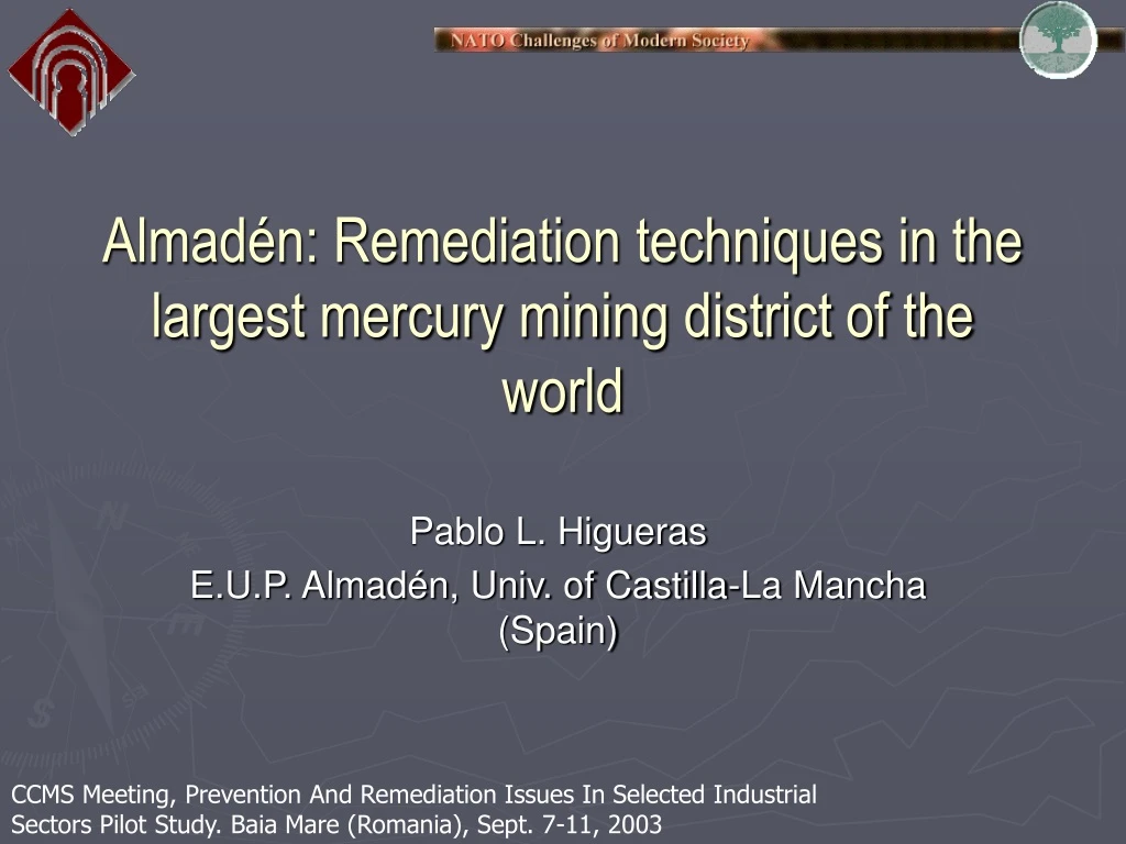 almad n remediation techniques in the largest mercury mining district of the world