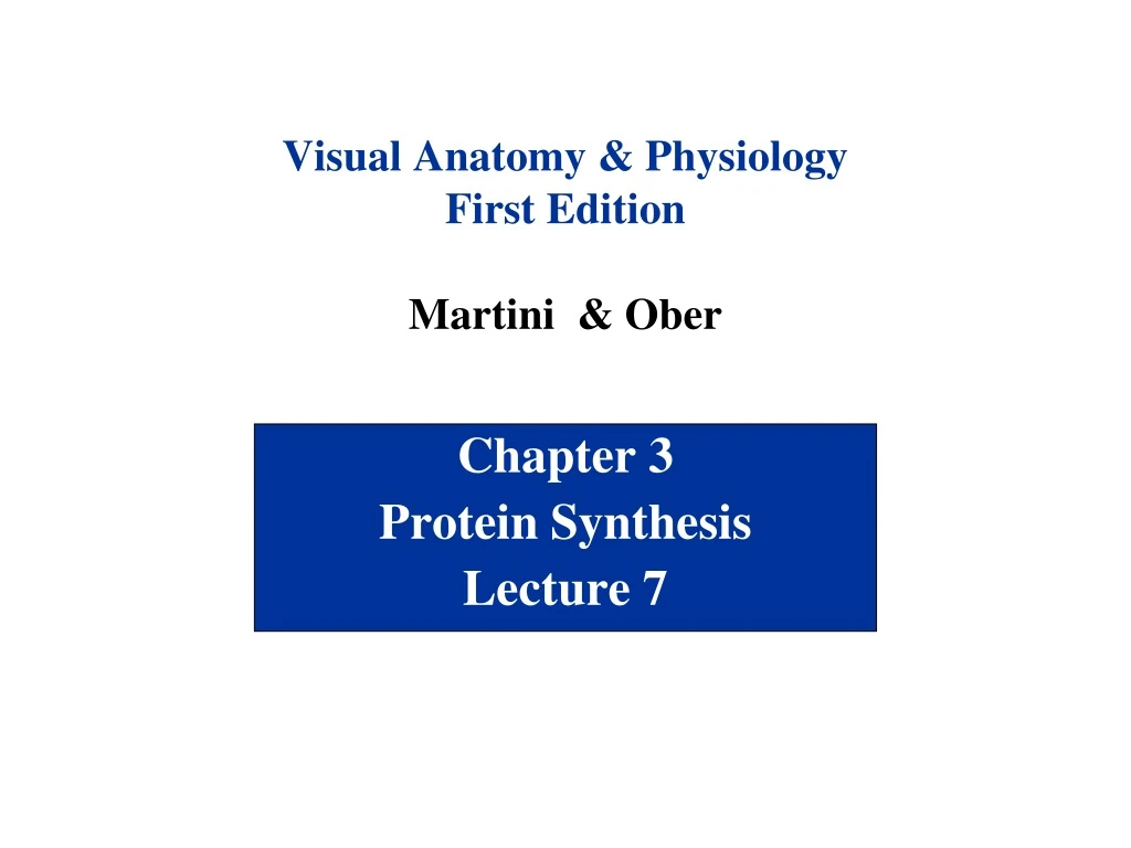 visual anatomy physiology first edition martini ober