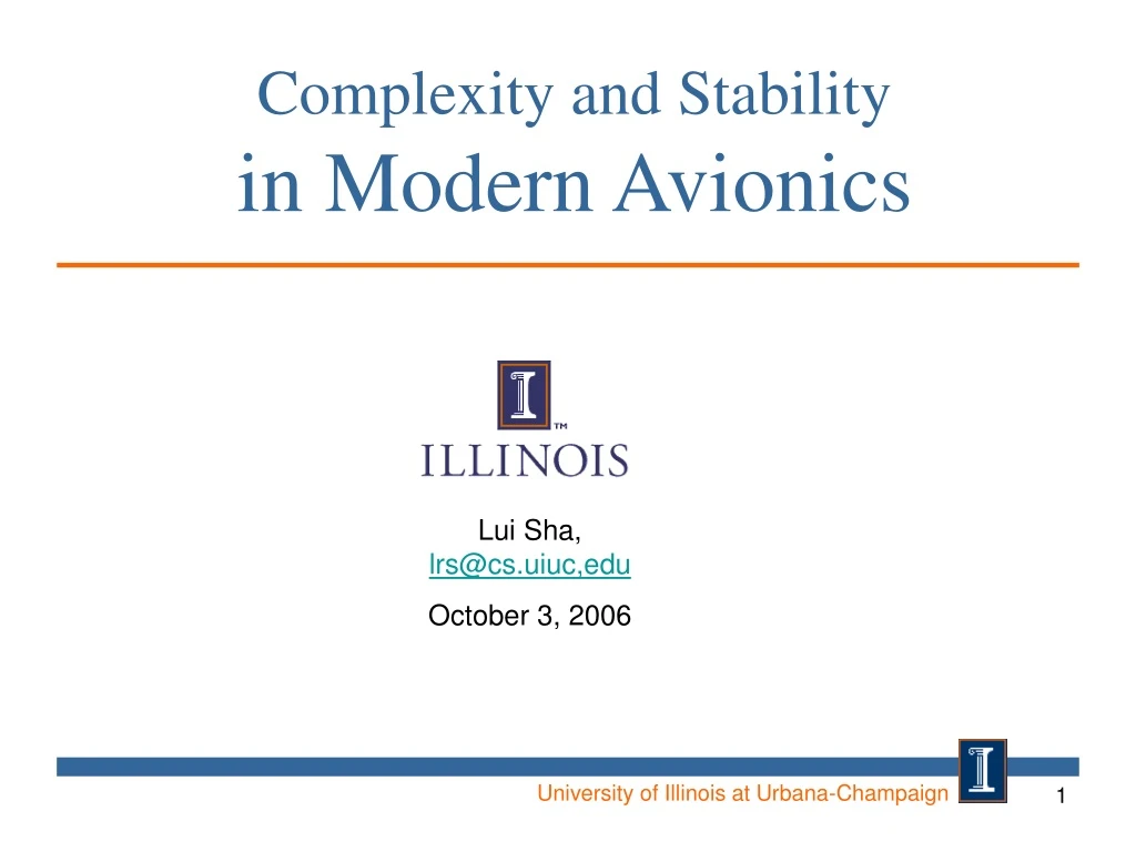 complexity and stability in modern avionics