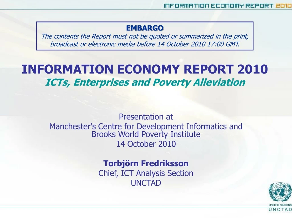 information economy report 2010 icts enterprises and poverty alleviation