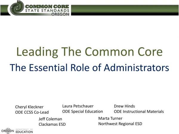 Leading The Common Core