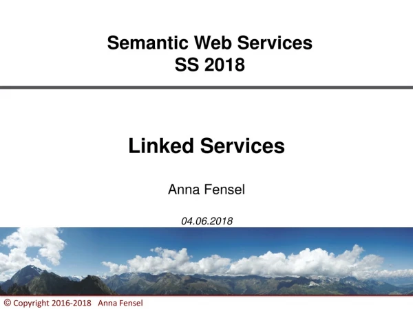 Semantic Web Services SS 2018