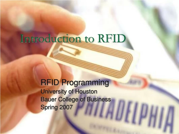 Introduction to RFID