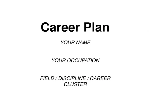 Career Plan