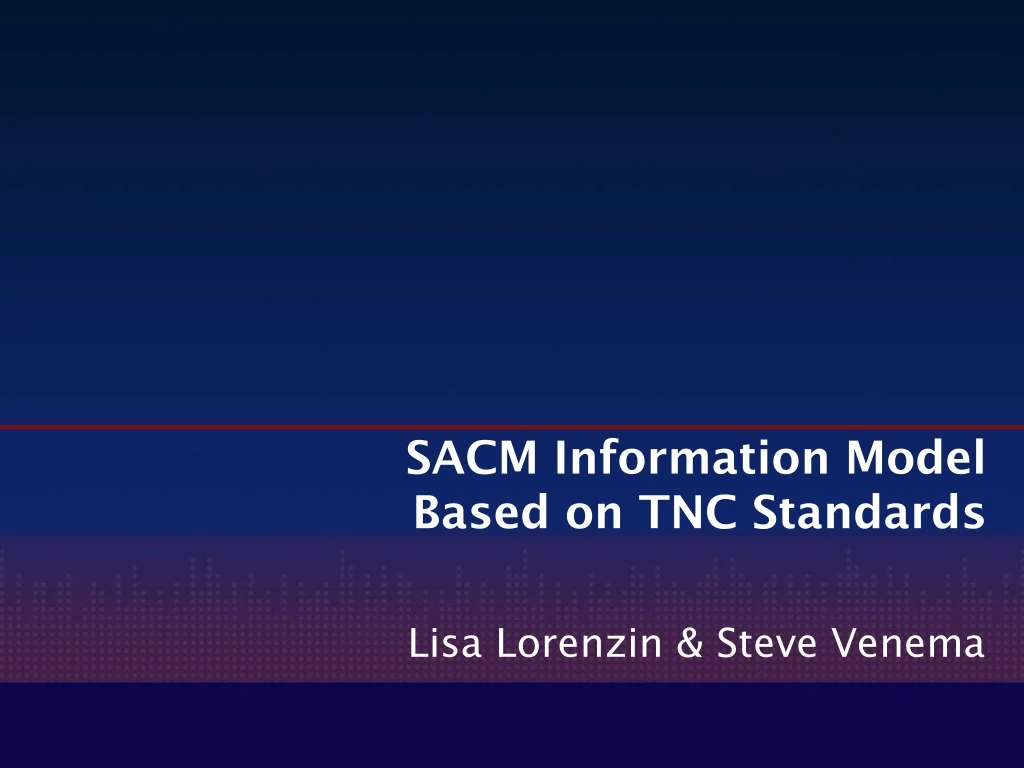 sacm information model based on tnc standards