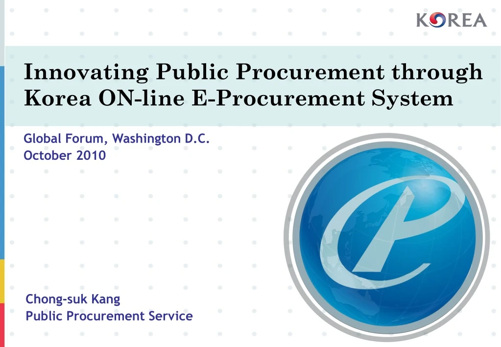 innovating public procurement through korea