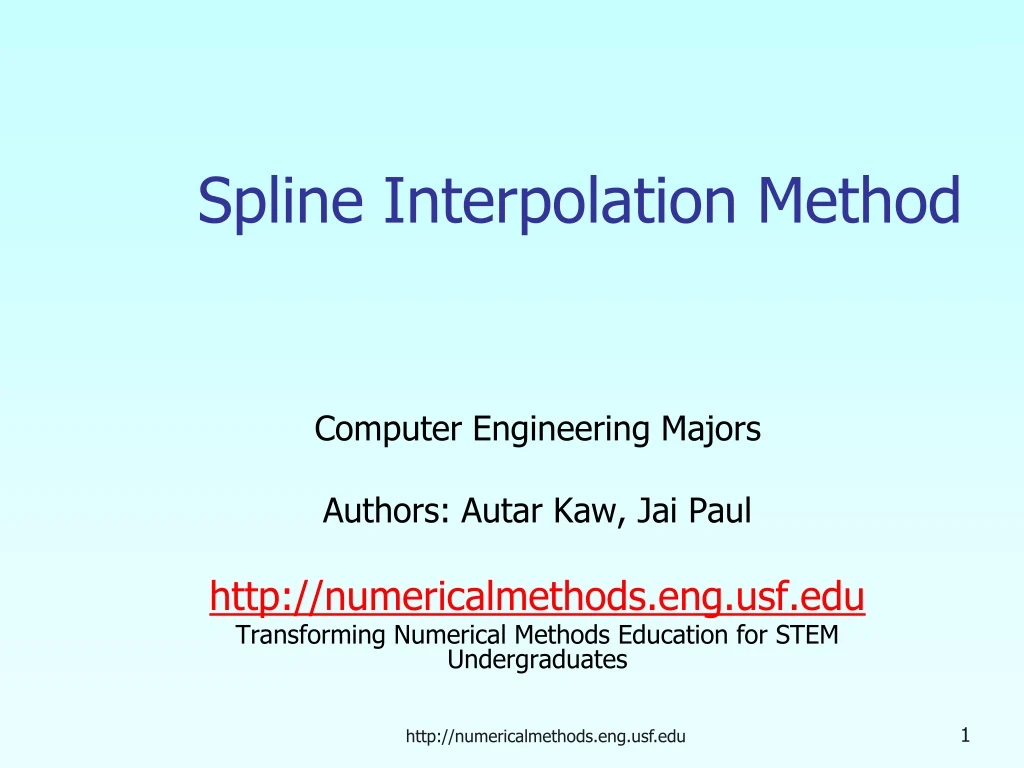 spline interpolation method