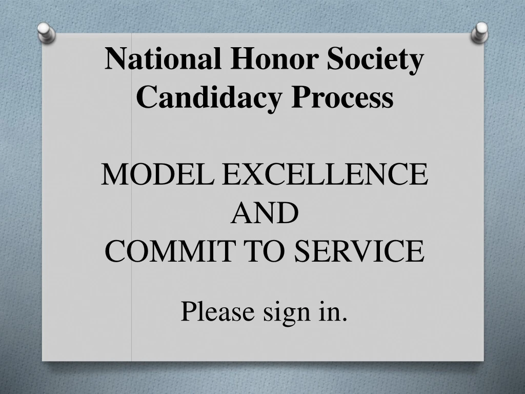 national honor society candidacy process model excellence and commit to service