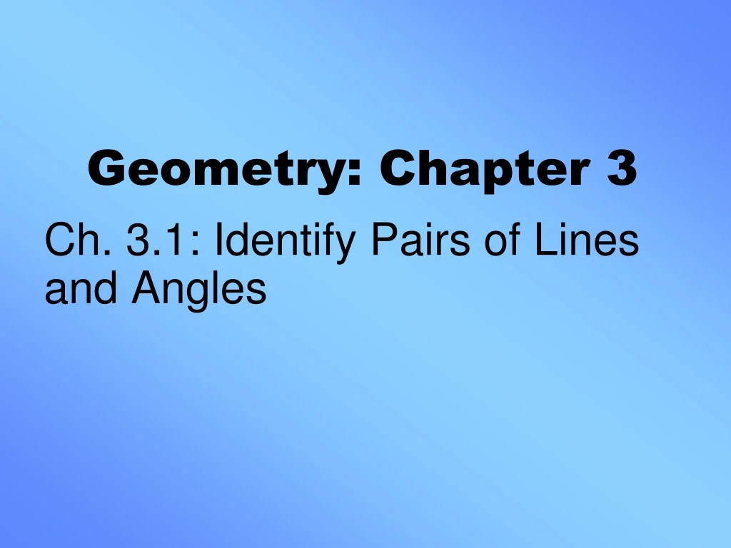 geometry chapter 3