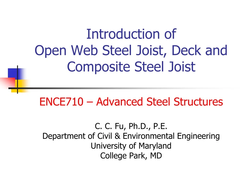 introduction of open web steel joist deck and composite steel joist