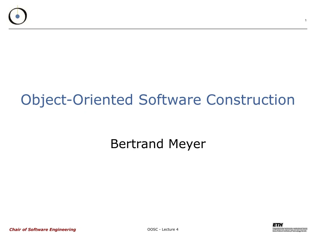 object oriented software construction