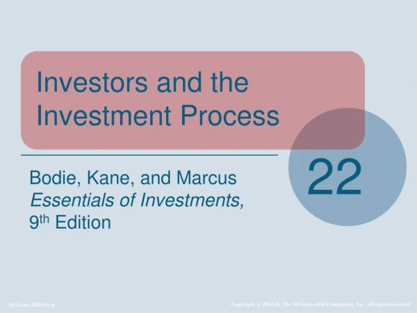 Investors and the Investment Process