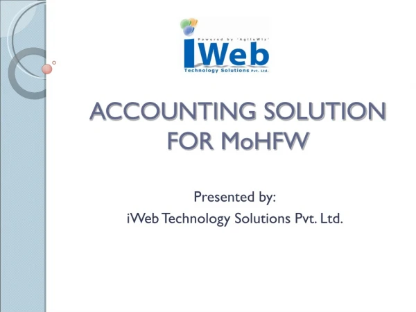 ACCOUNTING SOLUTION FOR MoHFW