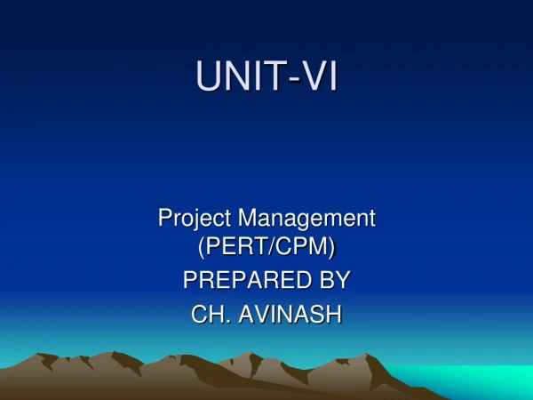 UNIT-VI