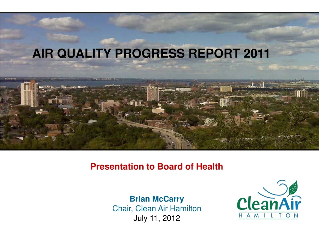 air quality progress report 2011