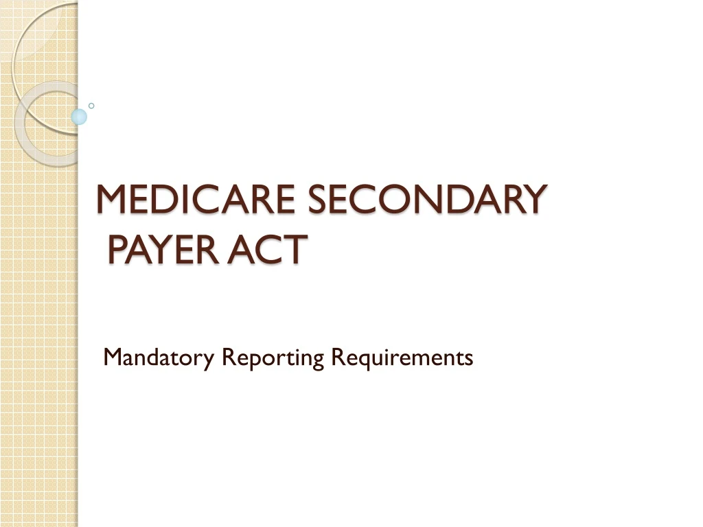 medicare secondary payer act