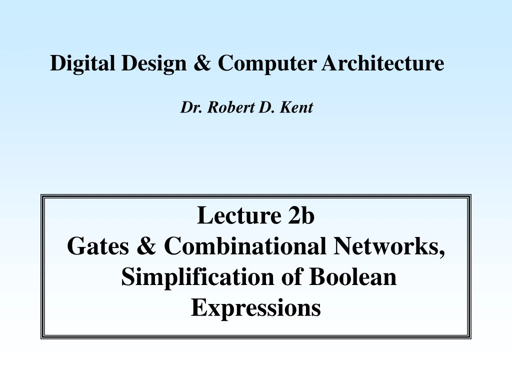digital design computer architecture dr robert