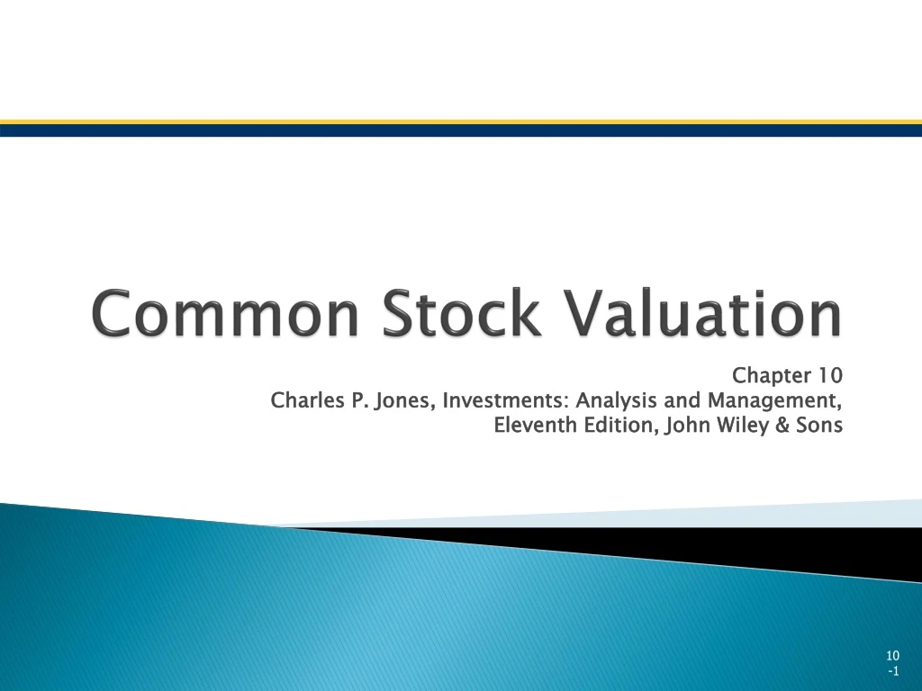 common stock valuation