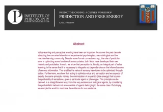 Maximizing Value Through Perception and Action: A Censes Workshop on Predictive Coding - slide 1