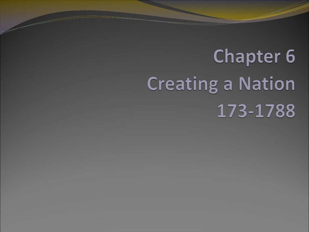 chapter 6 creating a nation 173 1788