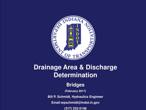 Drainage Area &amp; Discharge  Determination Bridges (February 2017)