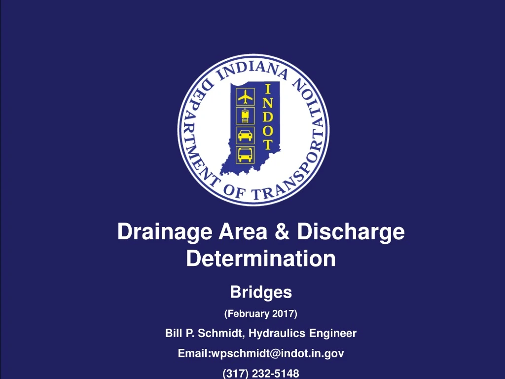 drainage area discharge determination bridges