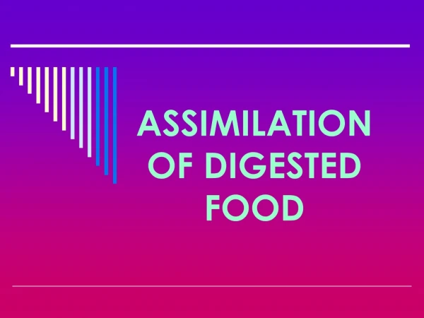 ASSIMILATION OF DIGESTED FOOD