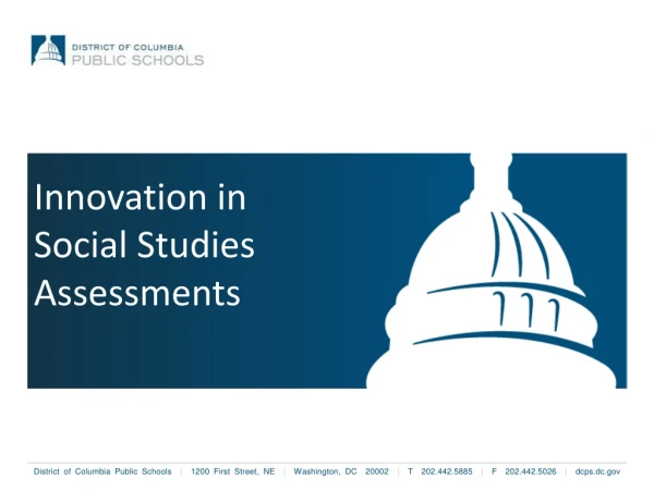 Innovation in  Social Studies Assessments