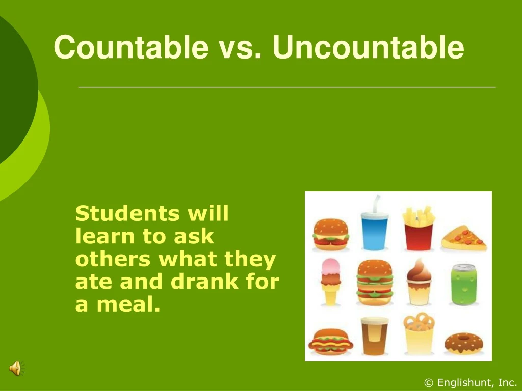 countable vs uncountable