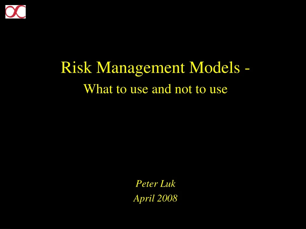 risk management models what