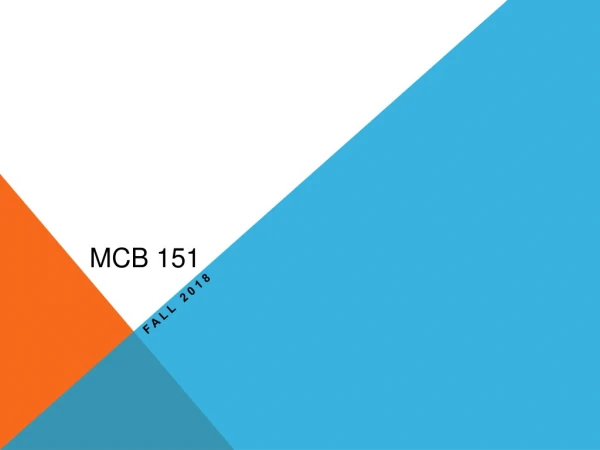 MCB 151