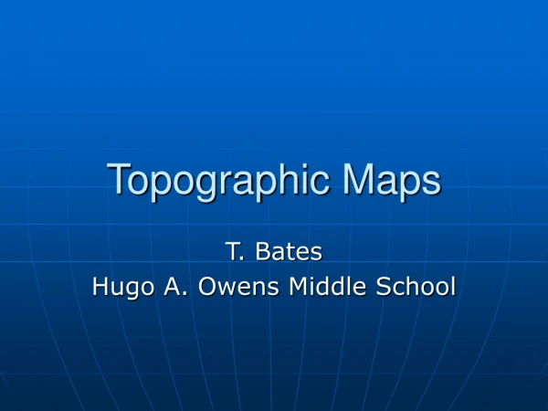 Topographic Maps