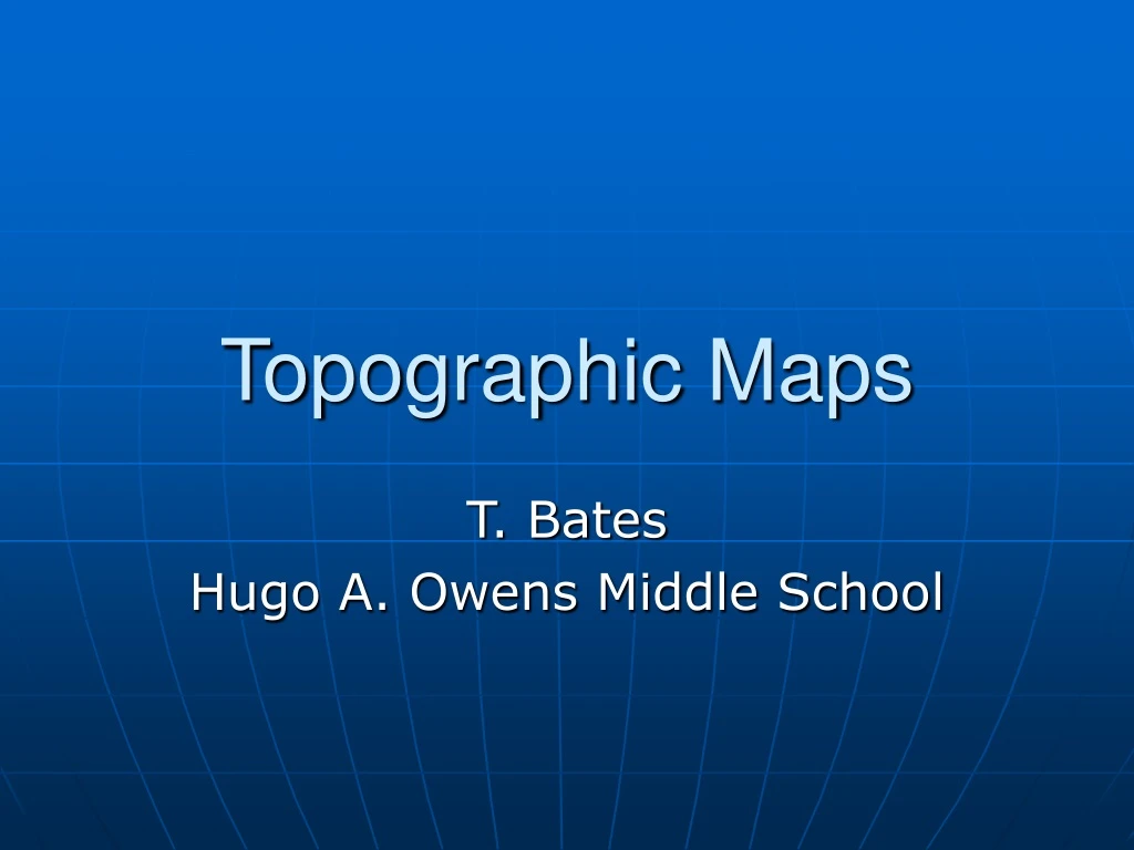 topographic maps