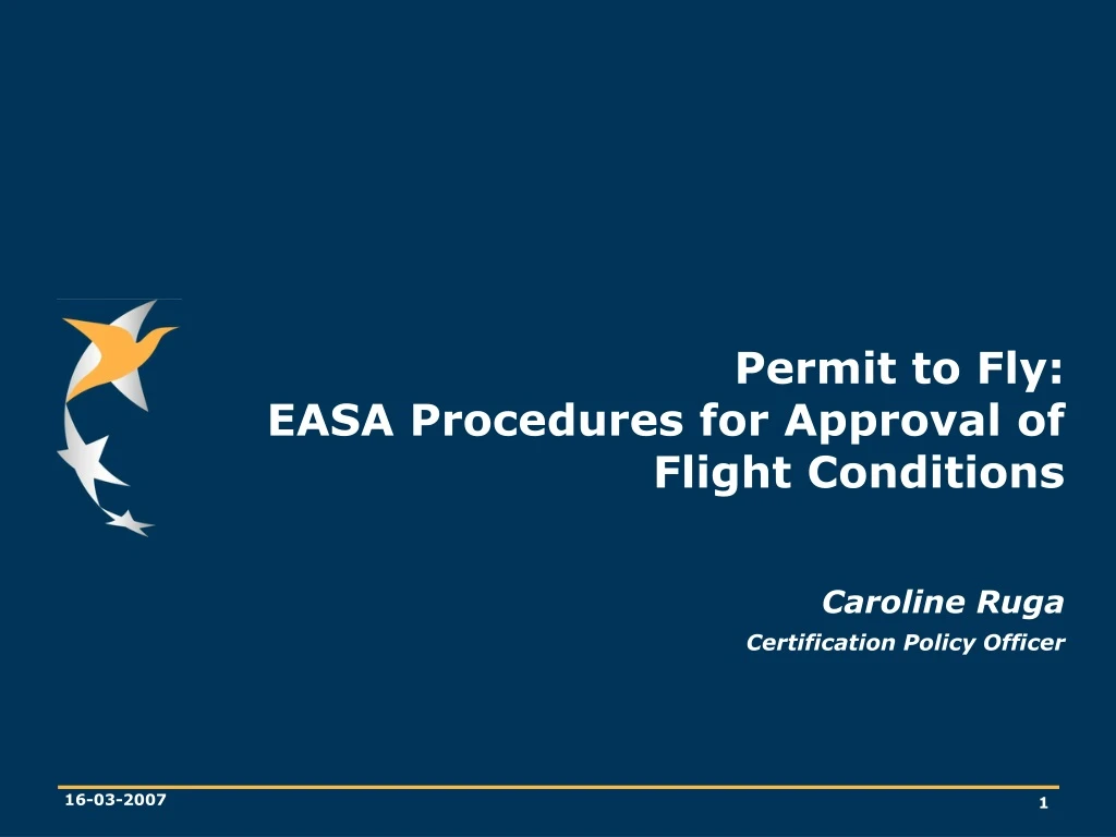 permit to fly easa procedures for approval of flight conditions