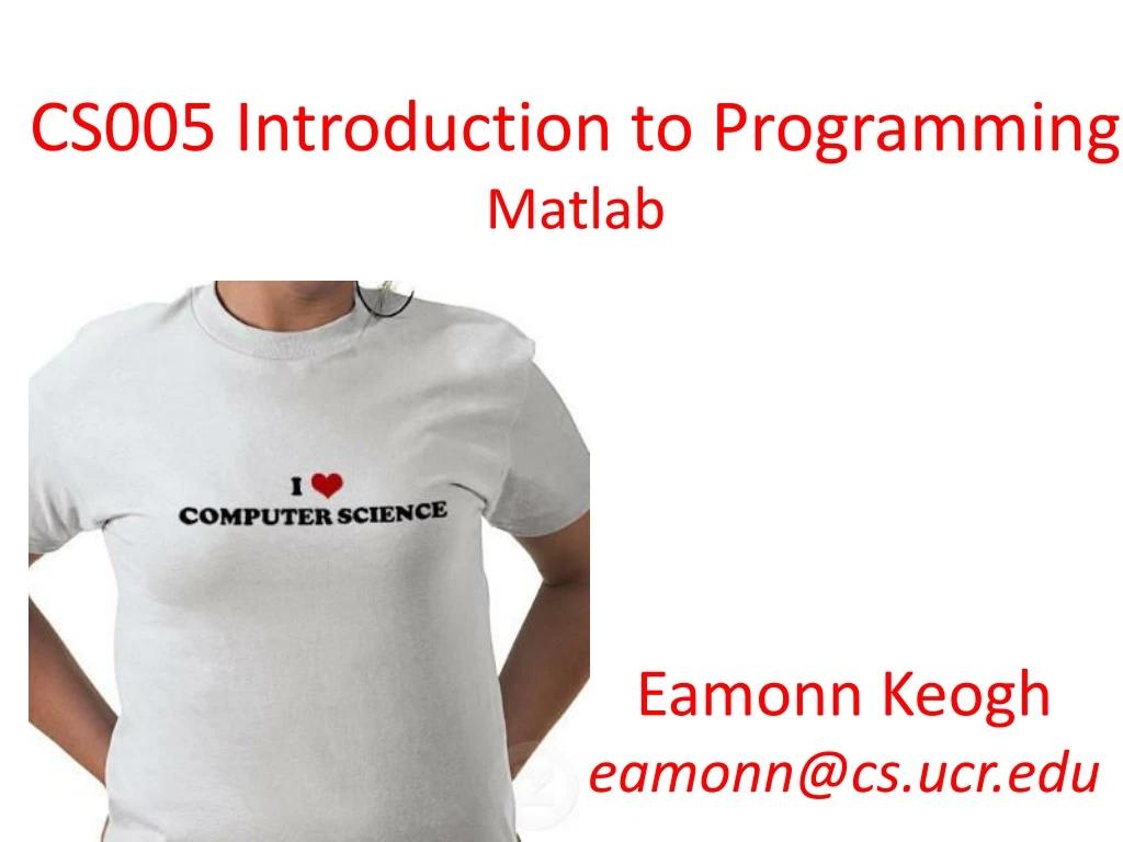 cs005 introduction to programming matlab