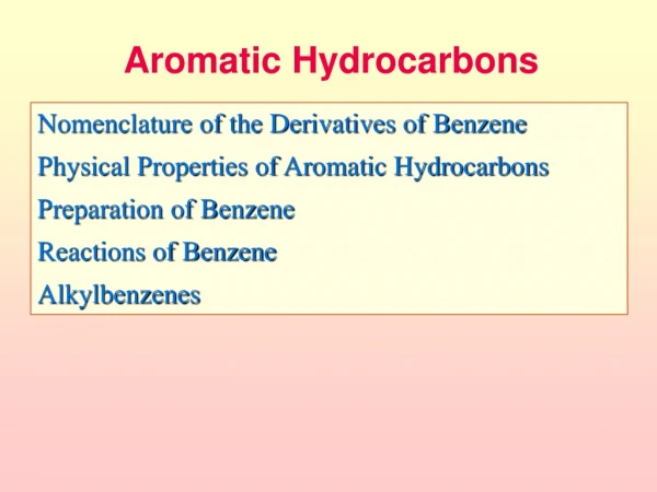 Aromatic Hydrocarbons