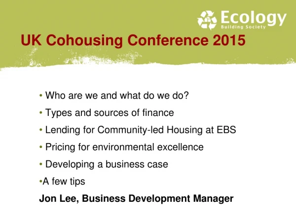 UK Cohousing Conference 2015