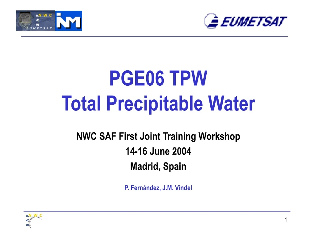 pge06 tpw total precipitable water
