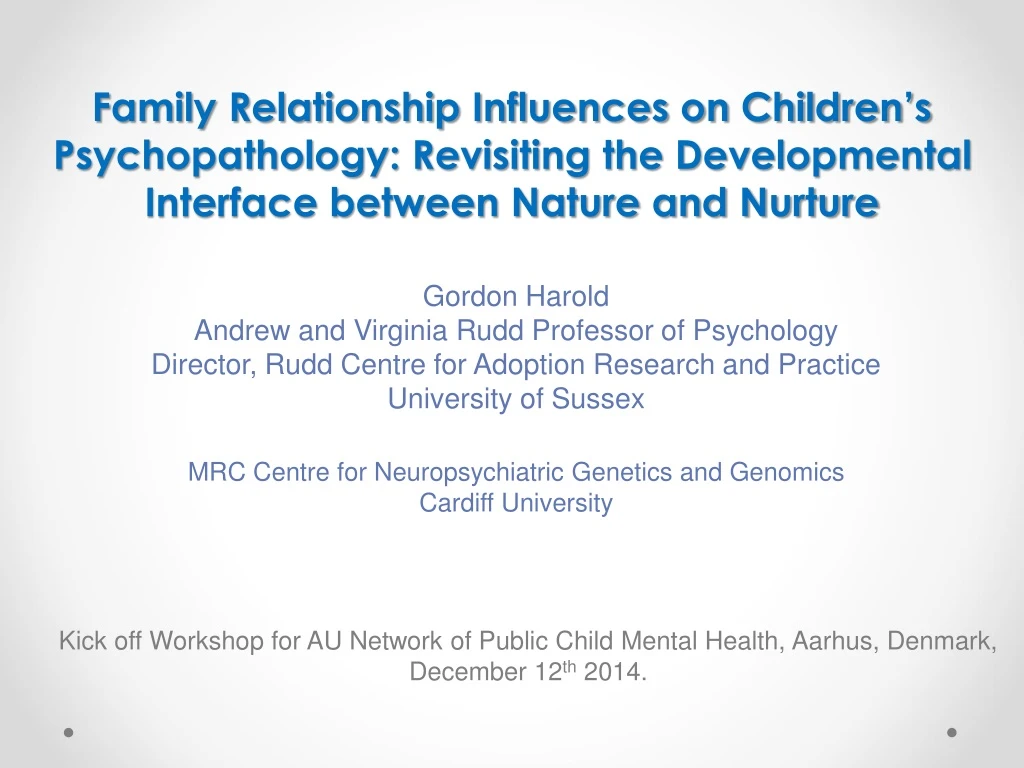 family relationship influences on children