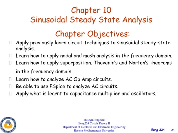 Chapter 10 Sinusoidal Steady State Analysis