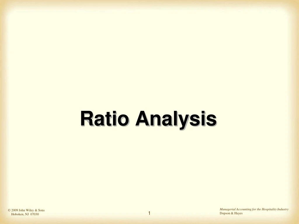 ratio analysis